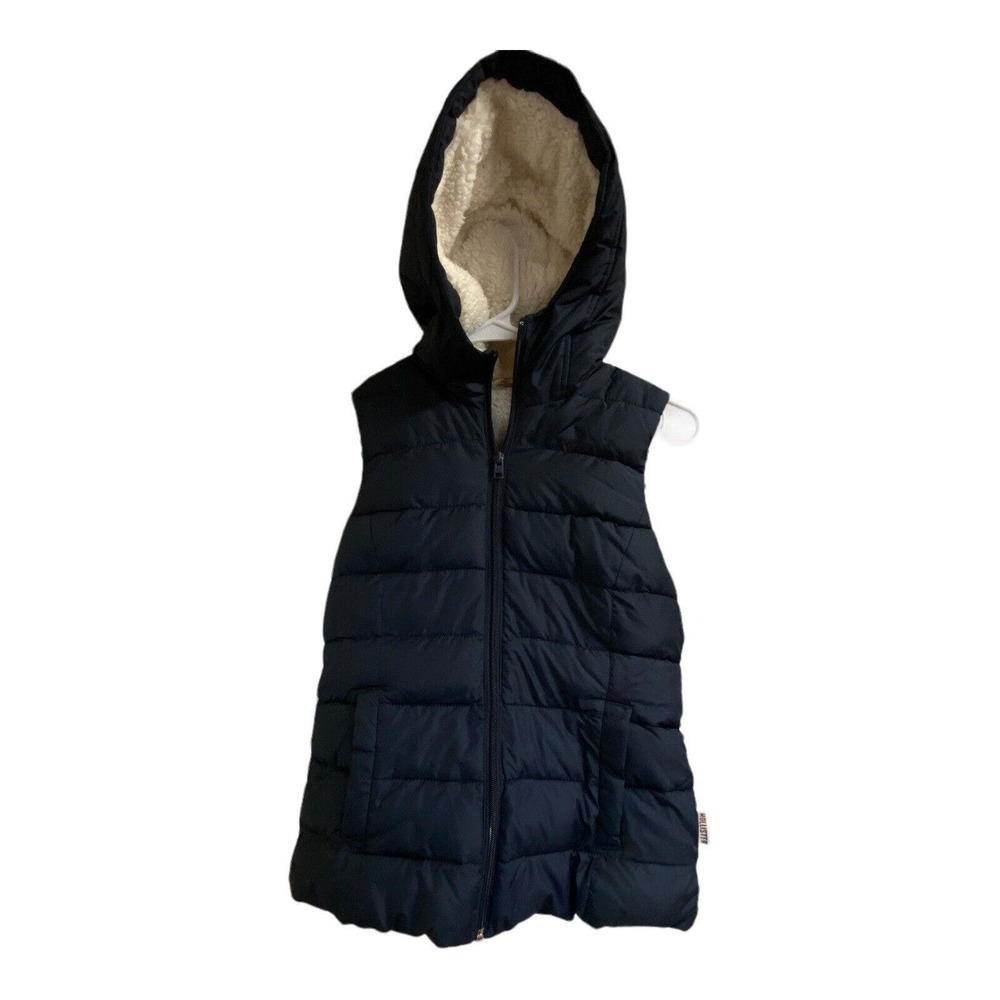 Hollister Women's XSmall Blue Black‎ Insulated Softshell Sleeveless Hooded XS
